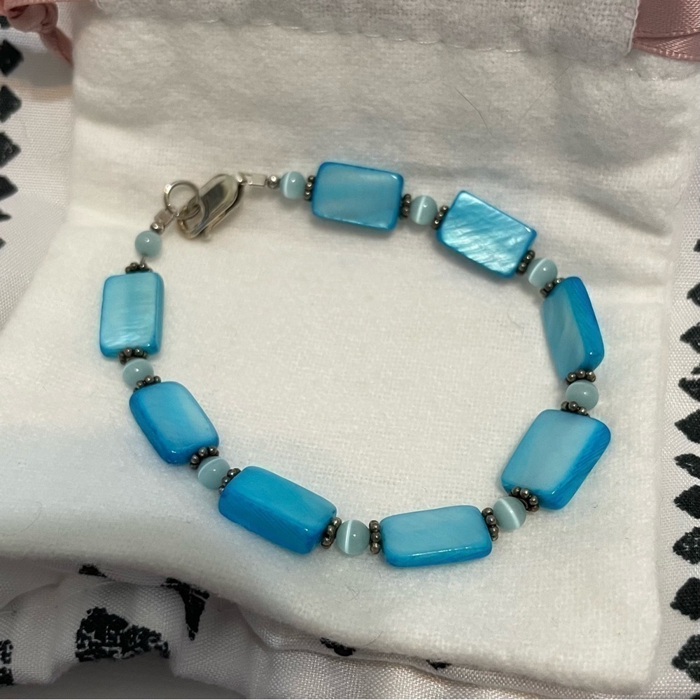 STERLING and blue jewels bracelet